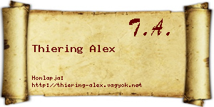 Thiering Alex névjegykártya